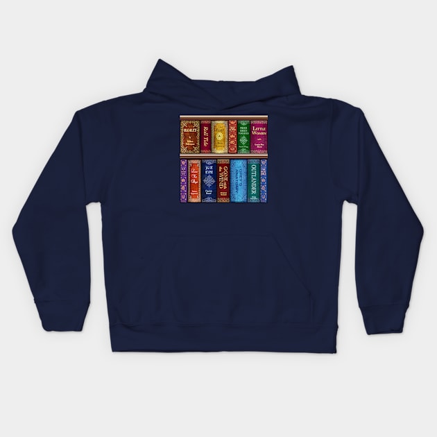 Teresa's Bookshelf Kids Hoodie by SSSowers